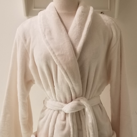 NWT Soma Plush "Embraceable" Ivory Robe L/XL - Picture 7 of 8